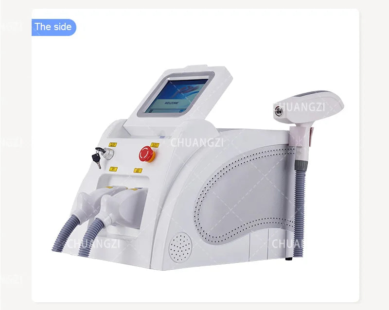 Máquina Láser IPL 2 en 1 para Eliminación de Tatuajes, Certificación CE, Máquina de Depilación Láser OPT ND YAG