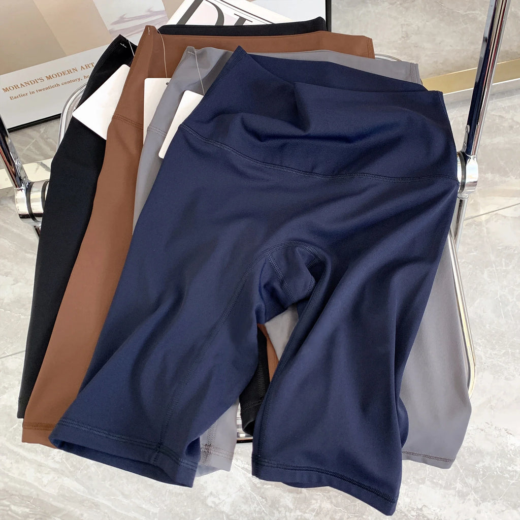 Pantalones cortos de Yoga de verano, mallas elásticas transpirables, mallas deportivas de secado rápido, Fitness, Yoga, ciclismo, pantalones cortos atléticos para gimnasio