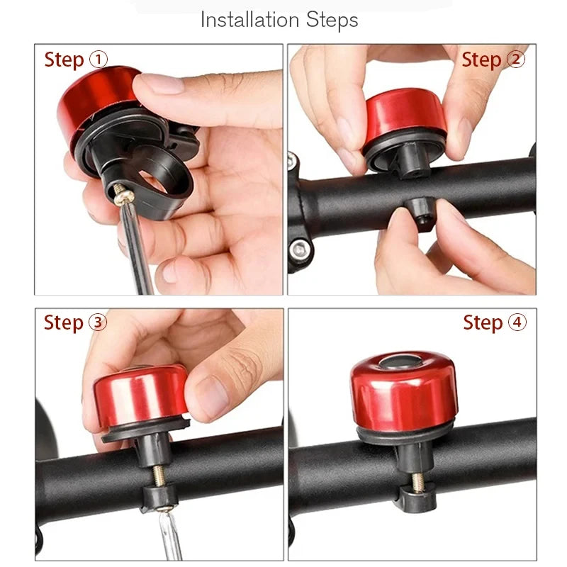 Timbre de bicicleta de aleación de aluminio, anillo de bocina de montaña, alarma de sonido de seguridad, manillar, alarma de advertencia de ciclismo, accesorios para bicicleta para niños