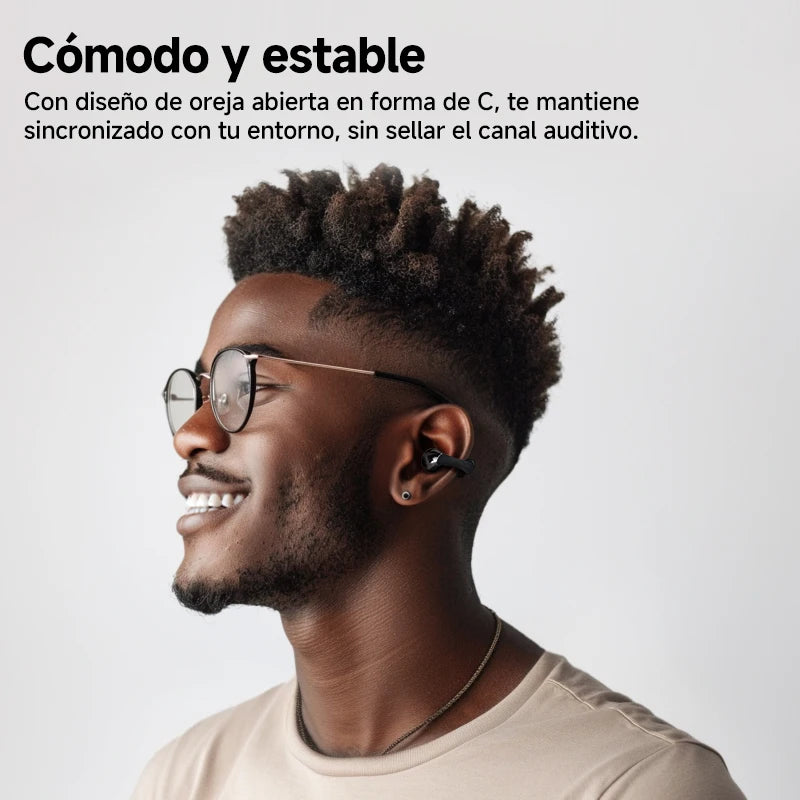 QCY Crossky C30 auriculares con Clip para la oreja Bluetooth 5,4 inalámbricos de oído abierto deportes TWS auriculares de doble conexión