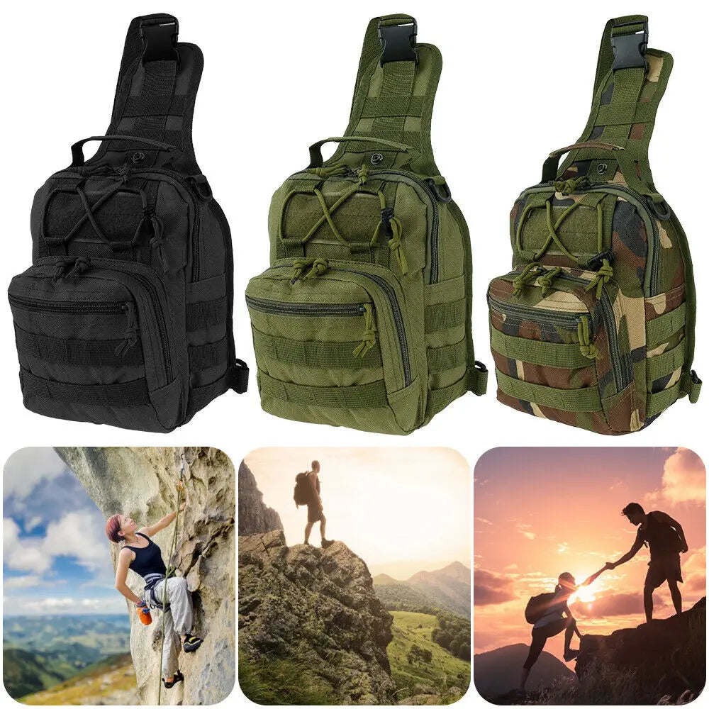 Bolso de pecho táctico para hombre, mochila de hombro cruzada, riñonera deportiva militar impermeable para exteriores, bolso de bolsillo para teléfono