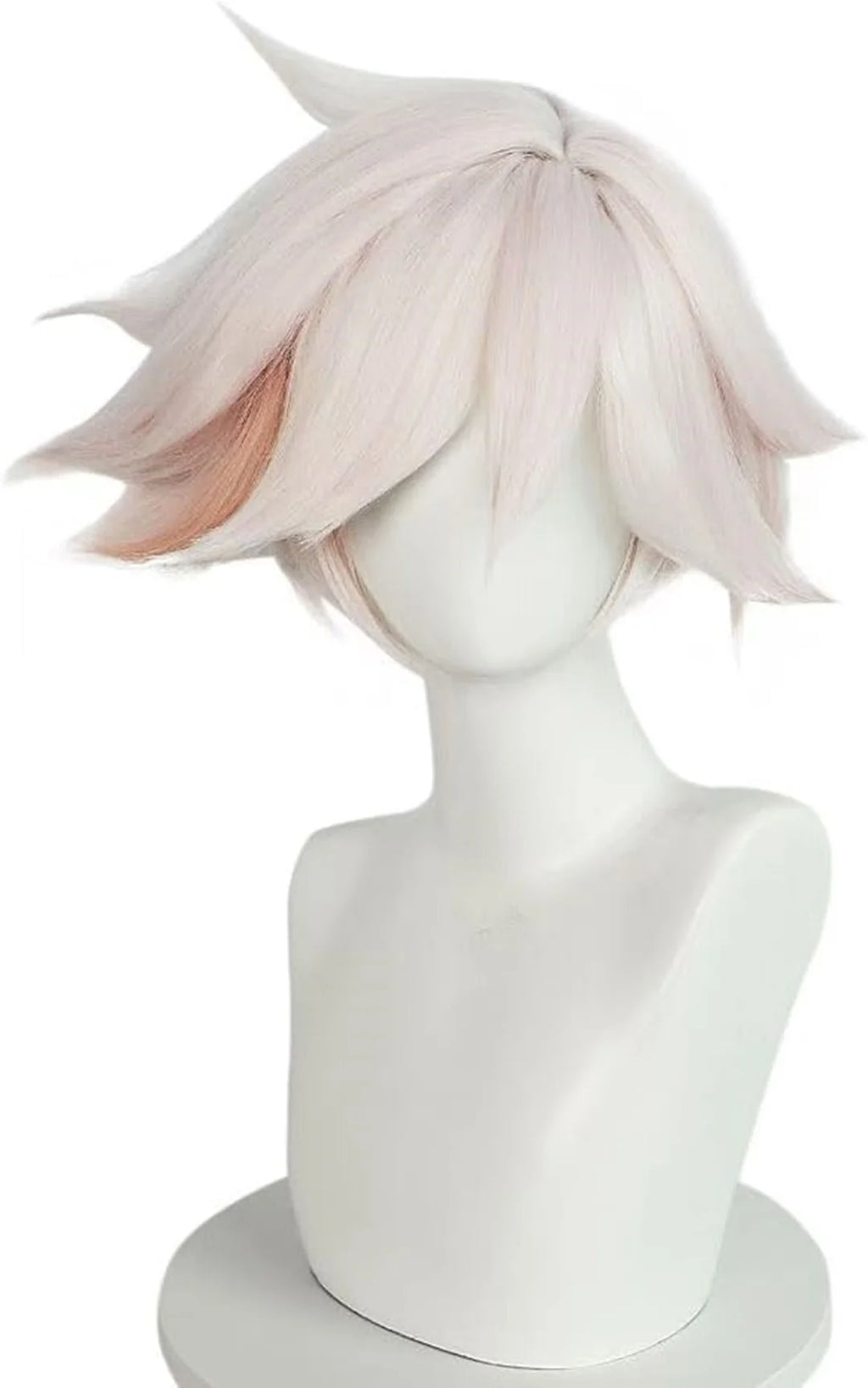 Peluca Angel Dust Cosplay, peluca rosa claro del partido del anime de Halloween