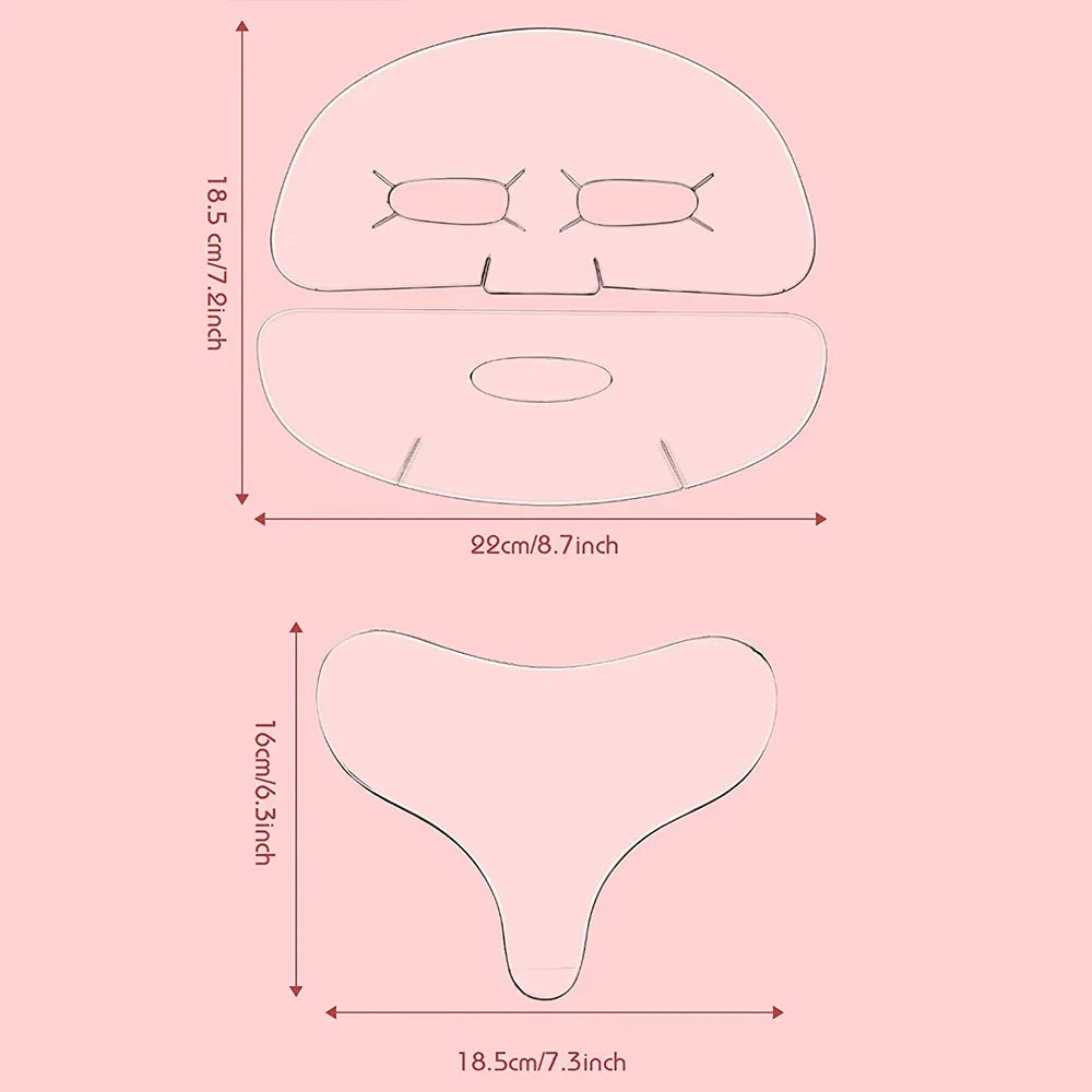 Parches de silicona 2 en 1 para la cara y el cuello, antiarrugas, para suavizar la piel del rostro y el pecho, herramientas para el cuidado de la piel.