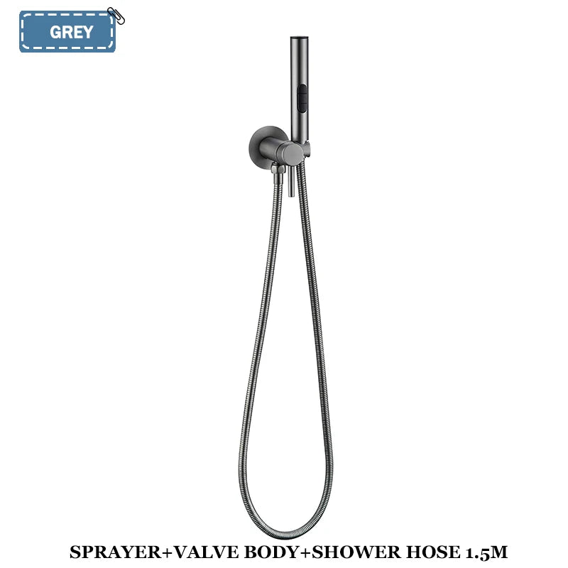 Grifo rociador portátil para bidé con mezclador de agua fría y caliente oculto, ducha higiénica de mano, set de bidé para inodoro