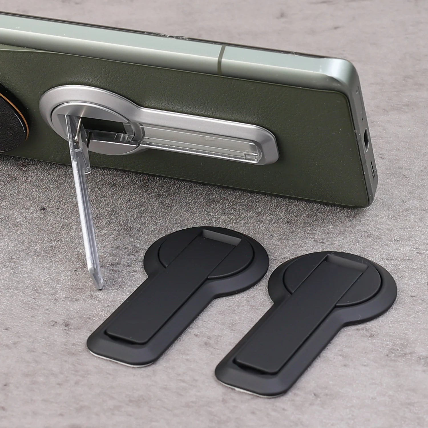 Soporte autoadhesivo portátil para teléfono móvil, soporte plegable ultrafino para teléfono de escritorio, soporte para IPhone, Samsung, Xiaomi