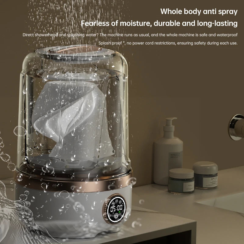 Lavadora Portátil Inalámbrica Mi 2L con Taza de Lavado Automática, Mini Lavadora Recargable Especial para Ropa de Bebé