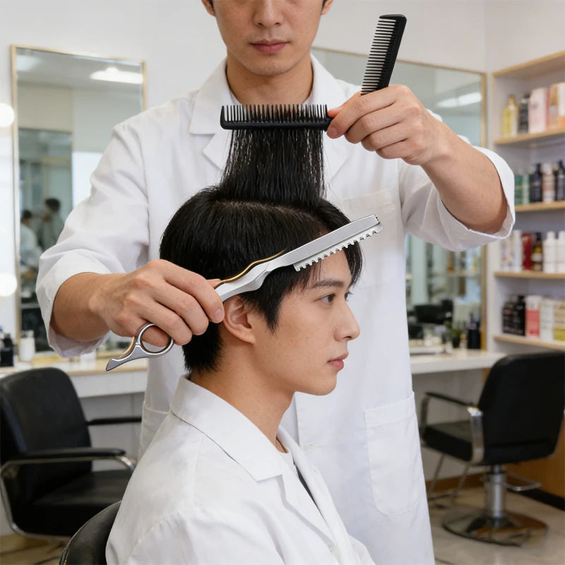 Navaja de Aluminio para Adelgazar el Cabello, Cuchilla de Corte Profesional, Afilada, para Barbería, Herramientas de Salón