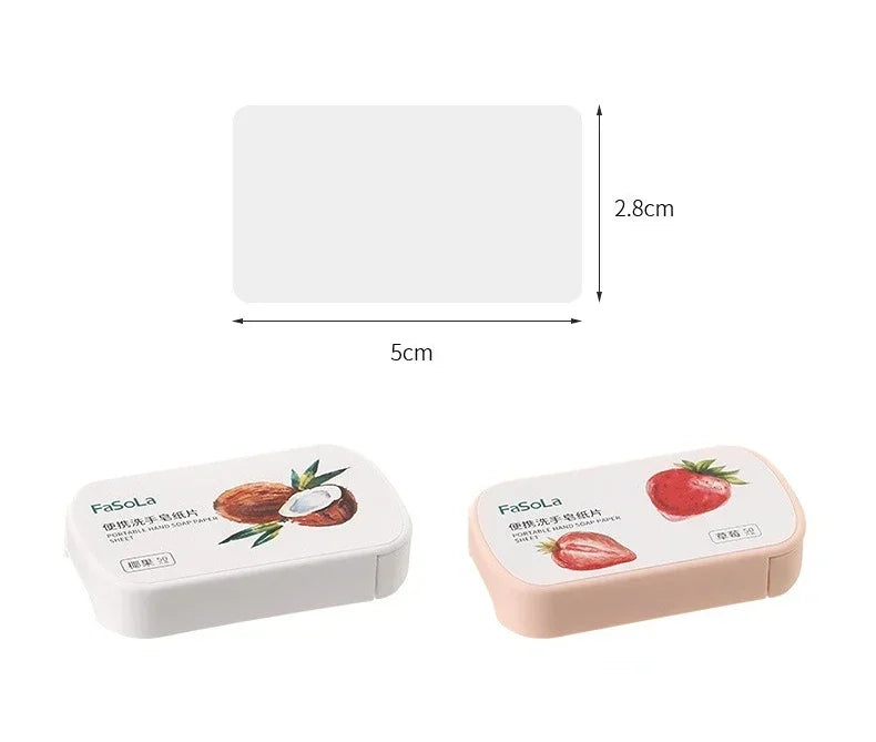 50-200 Piezas de Jabón de Papel Portátil Mini con Aroma a Fresa, Jabón de Manos Desechable, Jabón de Papel para el Cuidado de las Manos, Jabón de Limpieza, Artículos de Baño y Viaje