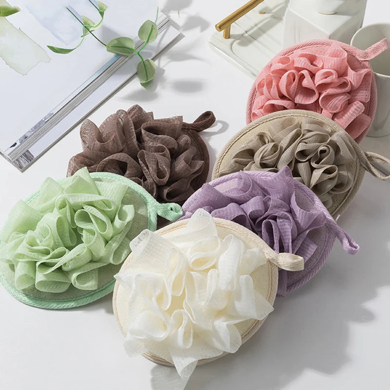 Depurador de baño para el cuerpo, Bola de lufa, ducha, Bola de baño de masaje, toalla de flores para el cuerpo, el mejor exfoliante corporal para ducha, herramienta de baño