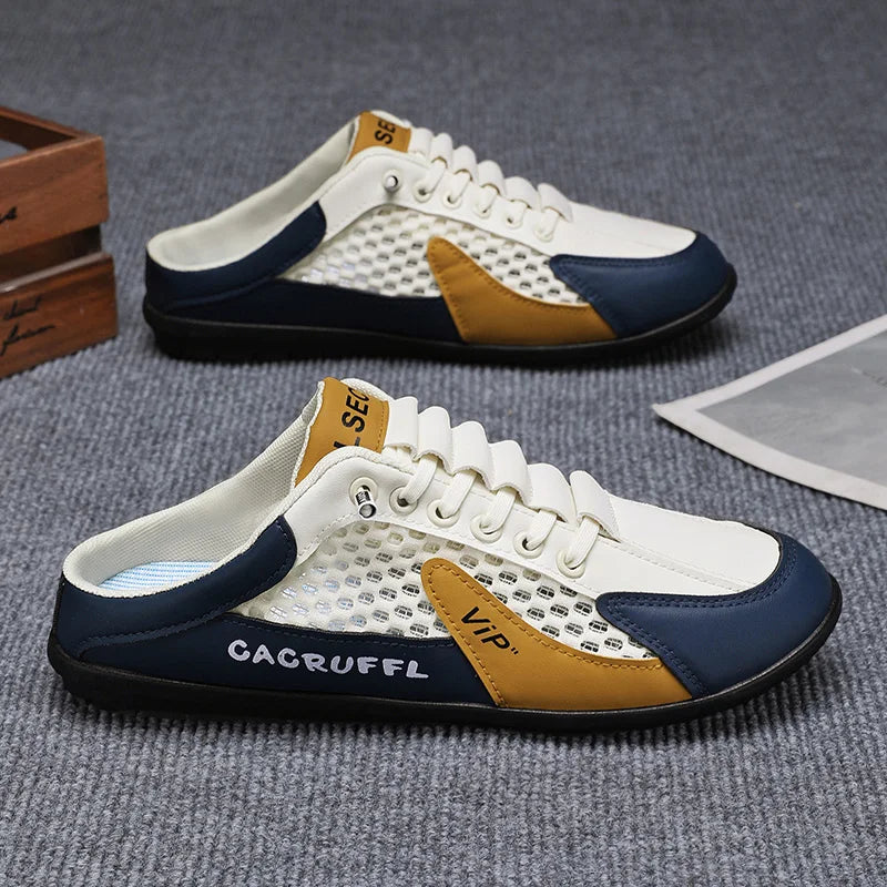 Zapatos de Hombre Estilo Verano 2026, Diseño Cerrado y Deslizante con Malla Transpirable, Mocasines Modernos y Transpirables
