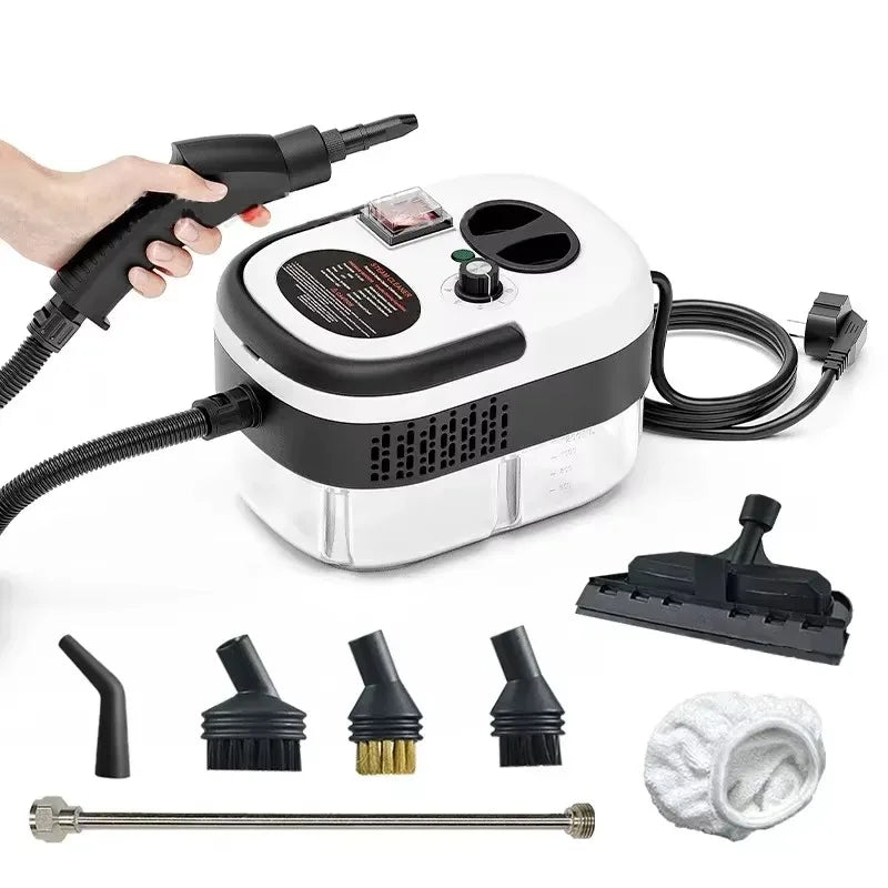 Limpiador a vapor de presión de alta temperatura de 2500W para el hogar, cocina, máquina de limpieza portátil de mano para coche