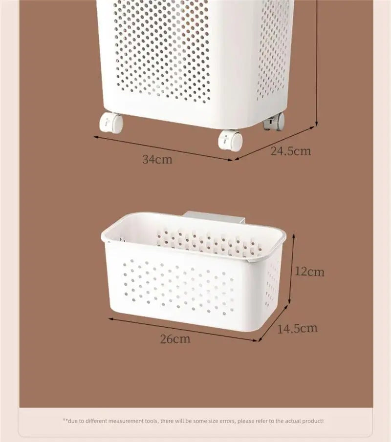 Cesto para Ropa Sucia de Gran Capacidad con Ruedas y Tapa para Baño, Uso Doméstico, Organizador de Almacenamiento para Dormit...