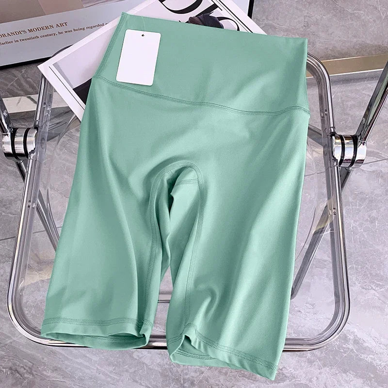 Pantalones cortos de Yoga de verano, mallas elásticas transpirables, mallas deportivas de secado rápido, Fitness, Yoga, ciclismo, pantalones cortos atléticos para gimnasio