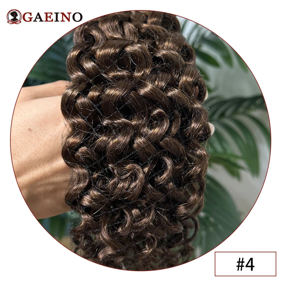 Cinta de onda de agua en extensión de cabello humano, cinta de trama de piel de cabello brasileño en cabello humano rizado, Color negro, marrón y Rubio, 20 piezas por juego