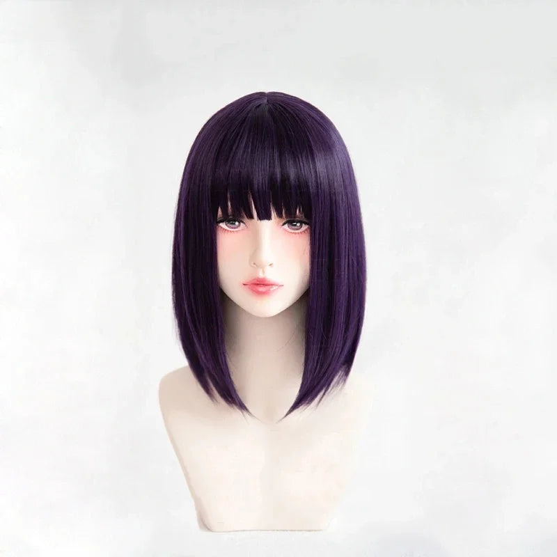 Peluca de Cosplay de Anime Darling Marin Kitagawa Kuroe Shizuku, pelucas de pelo sintético cortas moradas resistentes al calor