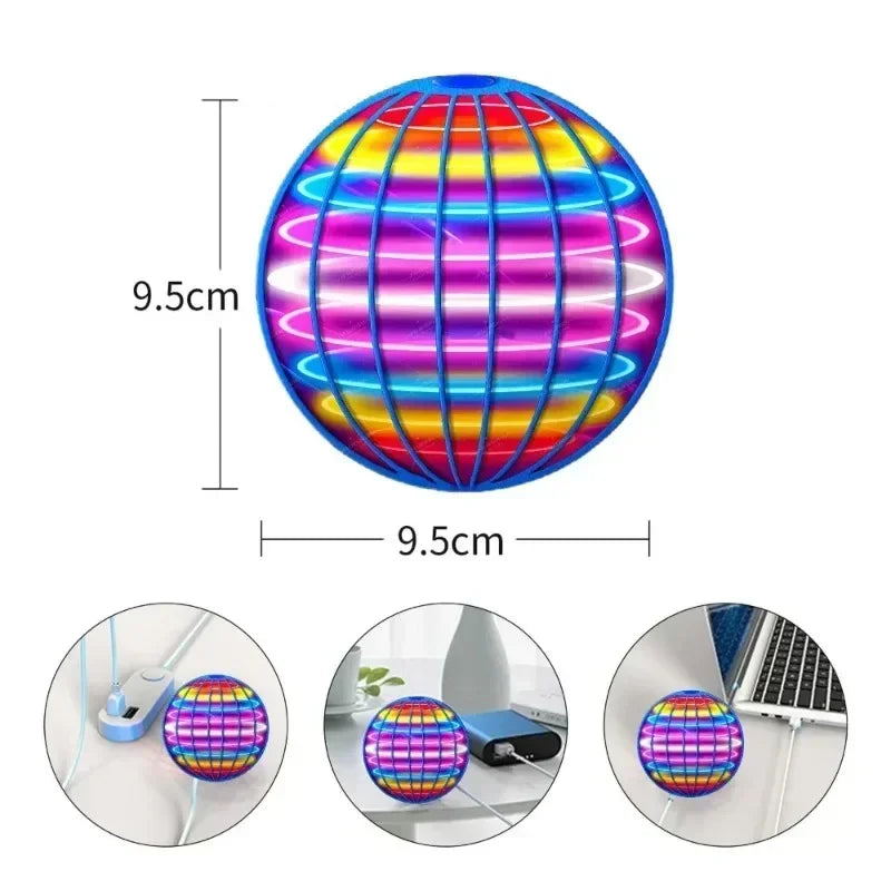 Bola voladora Boomerang Flyorb mágica con luces LED Drone Ball Fly Nova Orb Flying Spinner Fidget juguetes niños regalos de navidad