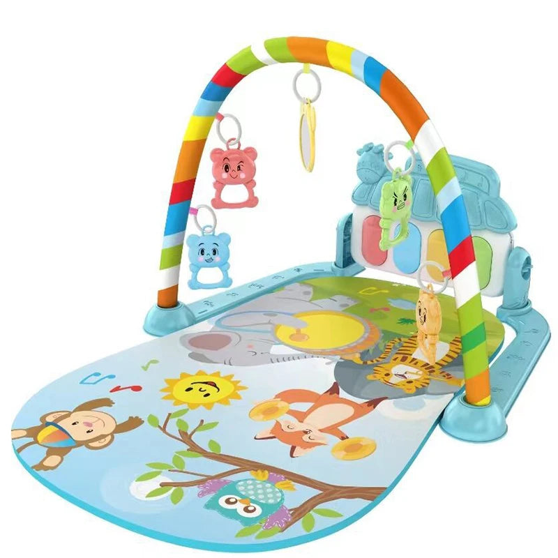 Juguete de soporte de fitness para bebé, música para bebé recién nacido, piano de pedal, estera para gatear, juguete para bebé