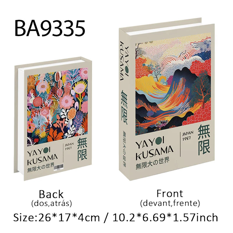 Caja de almacenamiento de libros falsos de lujo bohemio Monet Matisse, decoración Interior del hogar, libros decorativos, mesa de centro, decoración para dormitorio y sala de estar