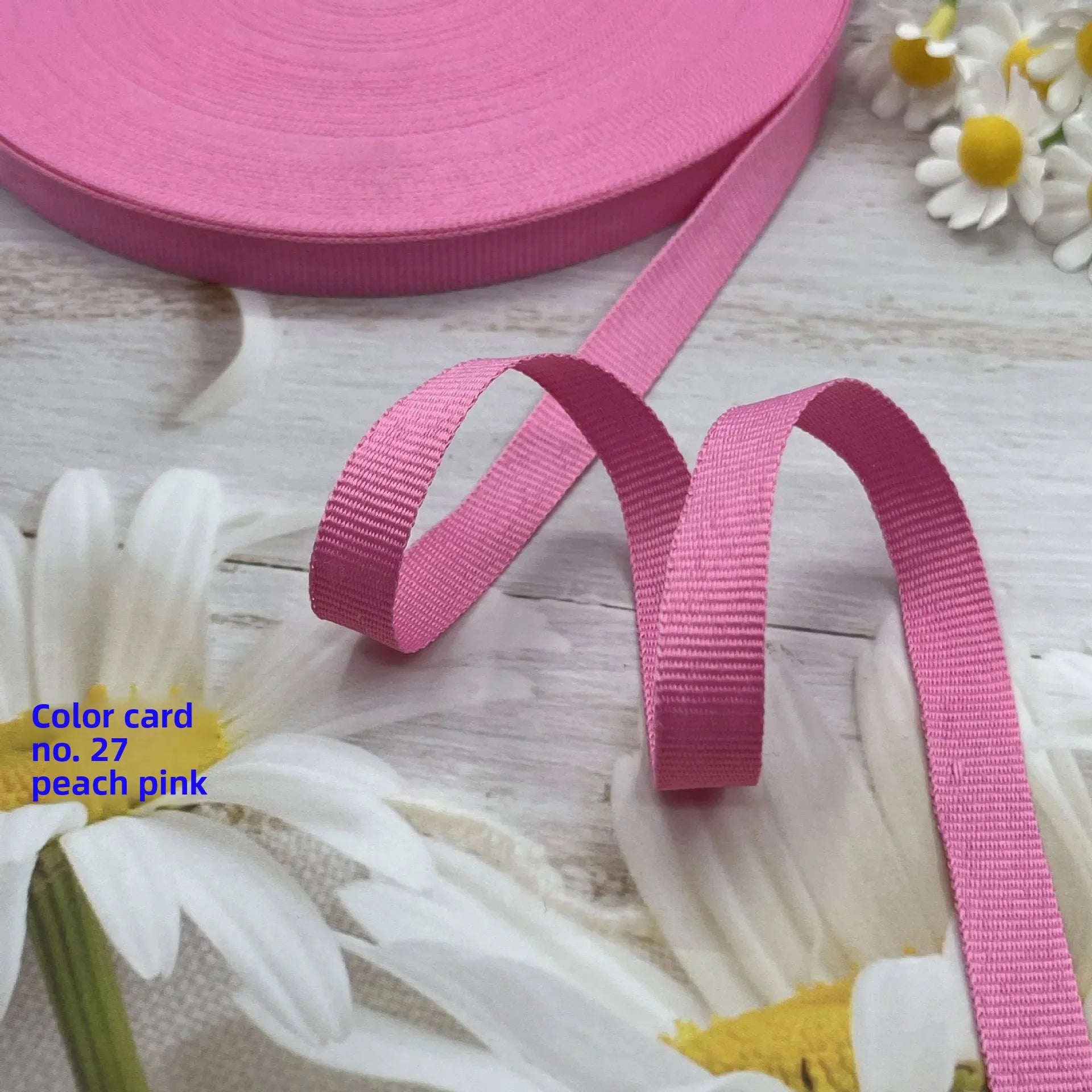 Cinta de encuadernación de borde de tejido liso de poliéster colorido, cinturón de tela de nailon, cinturón de lona con borde en rollo, corbatas para artículos para el hogar