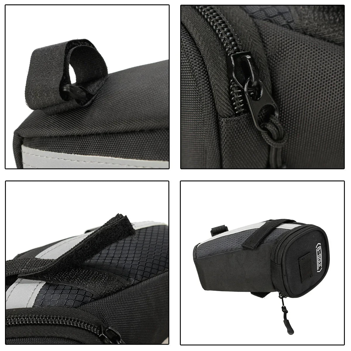 B SOUL-bolsa para SILLÍN de bicicleta, 1L, almacenamiento pequeño, asiento de ciclismo negro, bolsa trasera, Kit de accesorios, herramienta, accesorios reflectantes para ciclismo