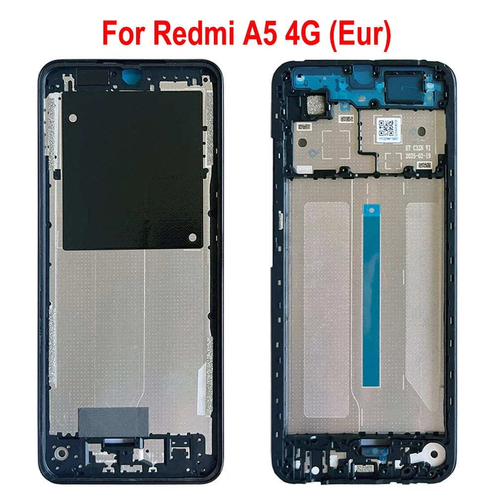 Para Xiaomi Redmi 15 15C marco LCD marco medio bisel carcasa versión Eur piezas de repuesto para Redmi A5 4G marco frontal