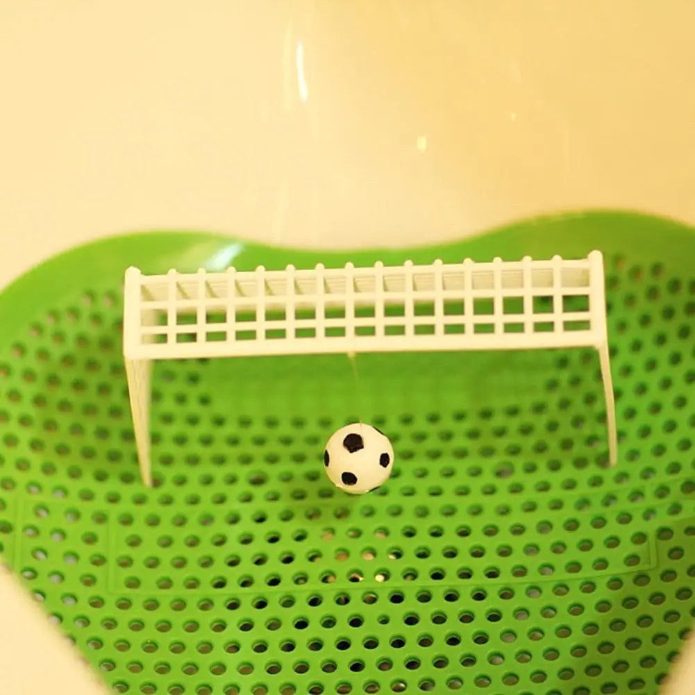 Mini urinario de pie para hombre, filtro de malla de plástico con forma de fútbol, urinario creativo para baño, almohadilla desodorante para inodoro