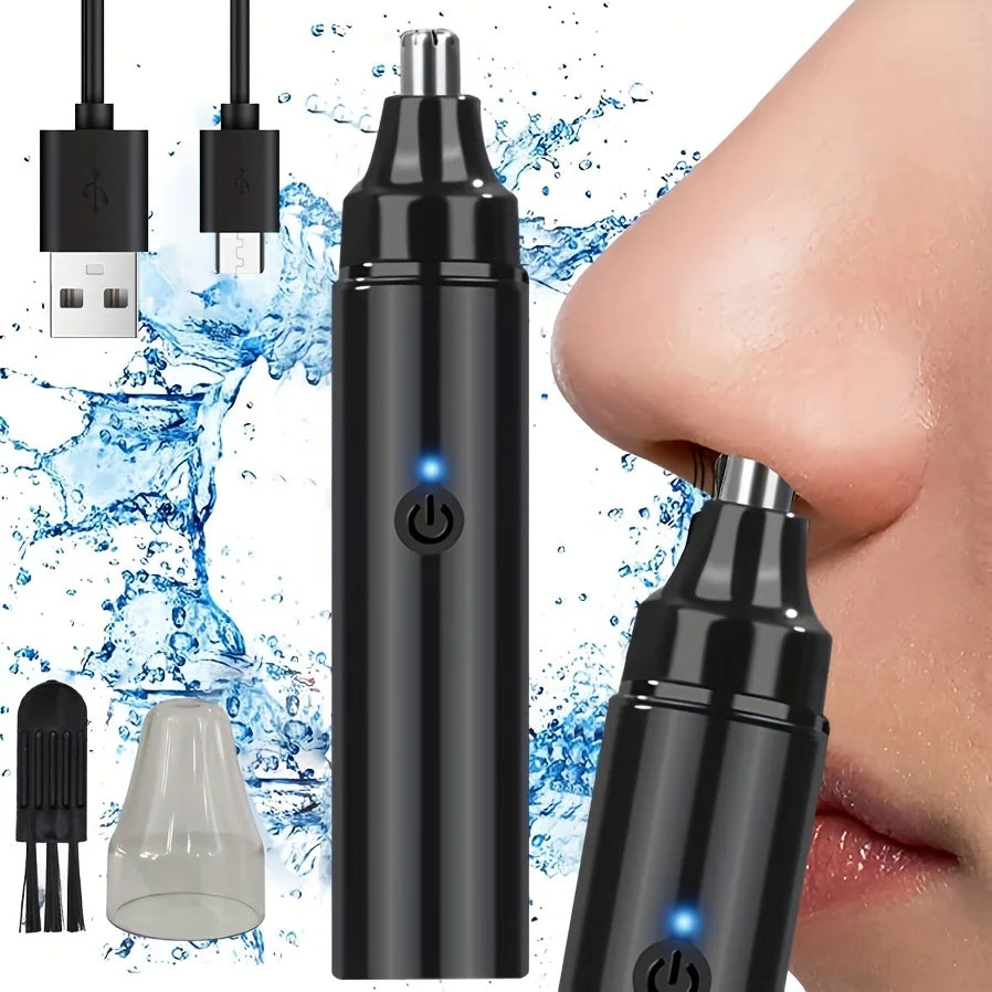 Recortadora Eléctrica Portátil de Vello de Nariz y Orejas para Hombres y Mujeres, Recargable por USB, Depilación Facial y de Cejas sin Dolor, Lavable