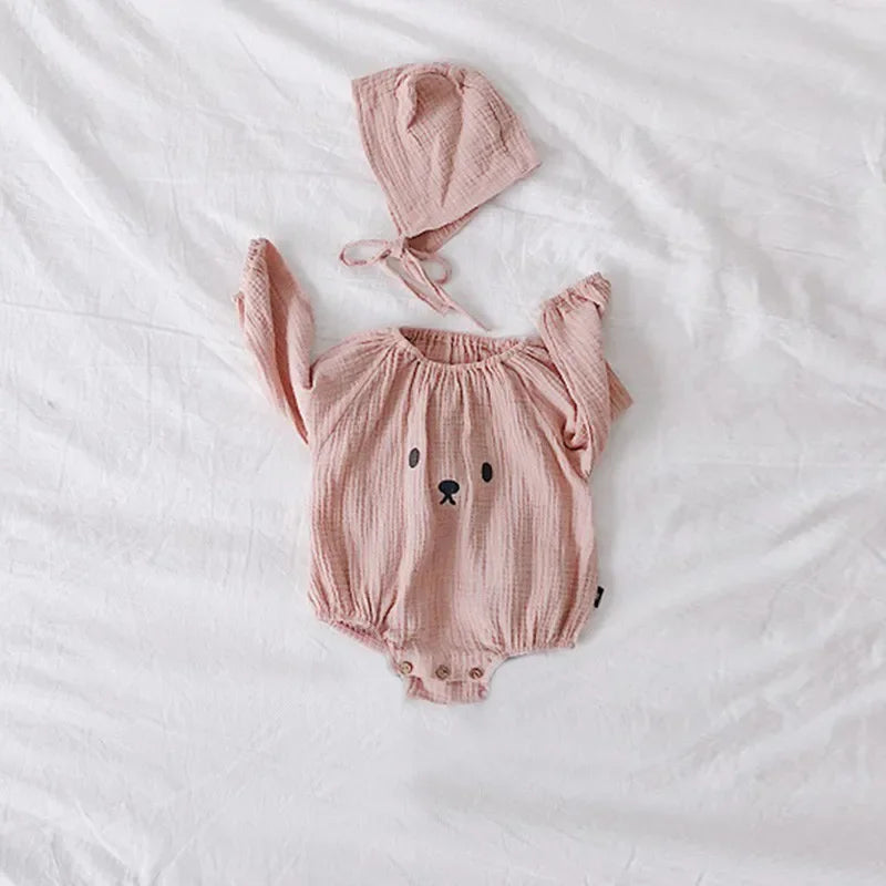 Body para bebé recién nacido con sombrero, ropa de algodón orgánico de manga larga para niña y niño, disfraces de fotografía, ropa para niña y niño