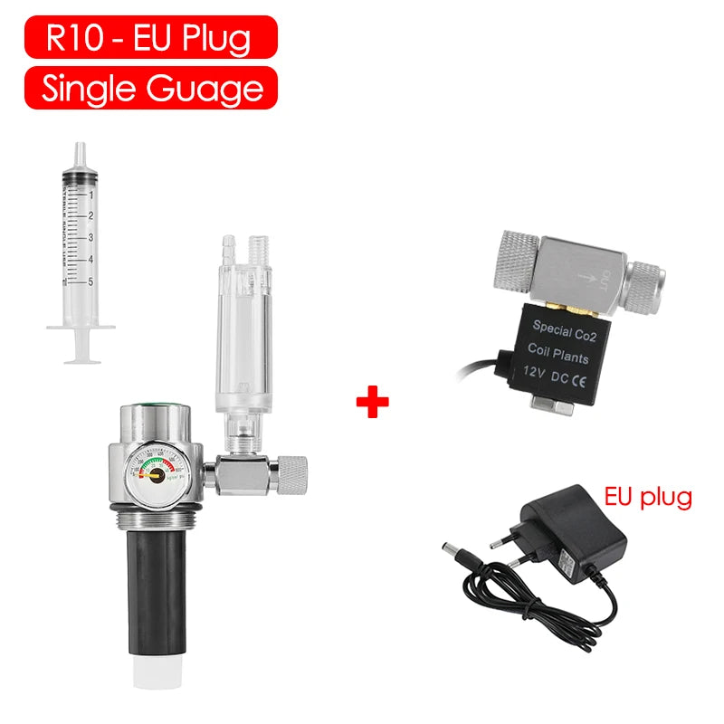 Generador de CO2 para acuario, botella de acero inoxidable de alta presión, cilindro de Gas, accesorios para acuario, 2L/1L