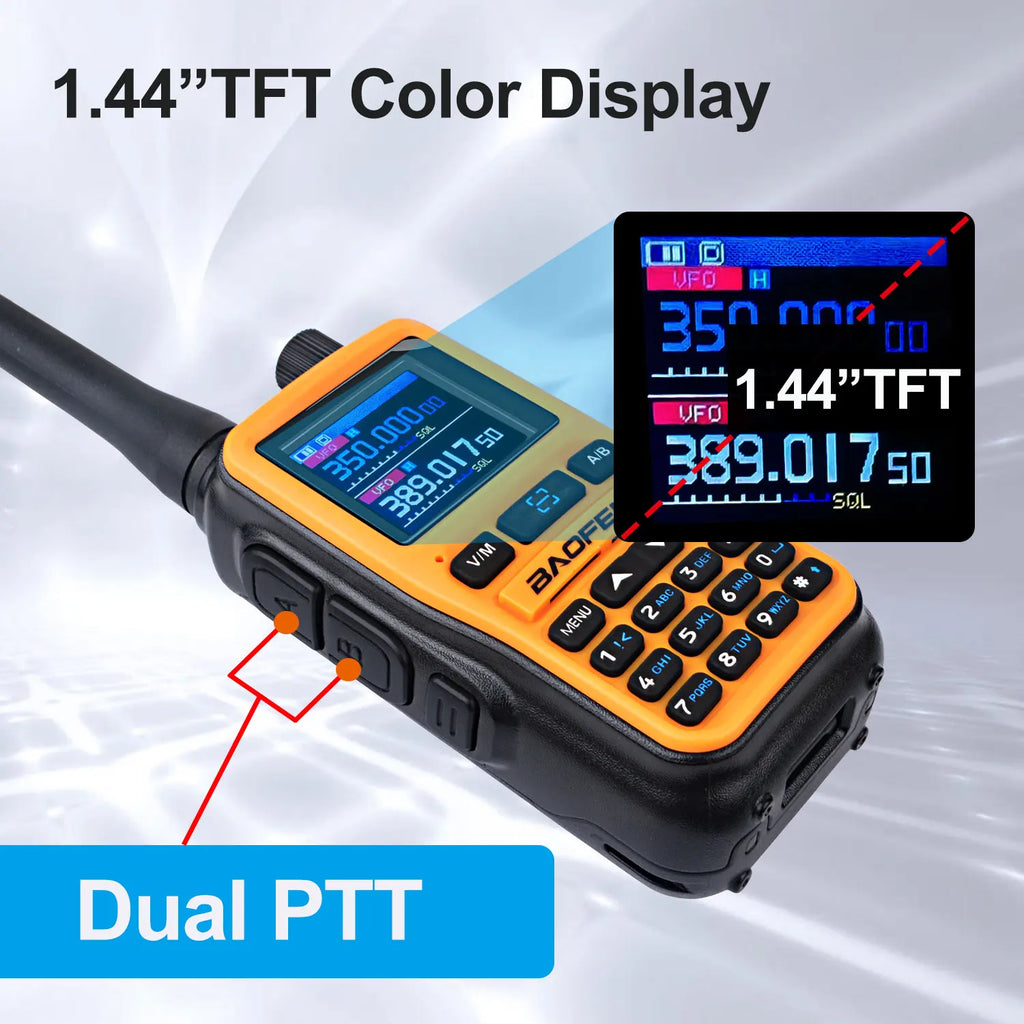 2 unids/pack Baofeng UV-5R Mini doble banda Dual PTT Walkie Talkie 5RMINI banda aérea Rx 5W compacto VOX FM Radio aficionado carga tipo C