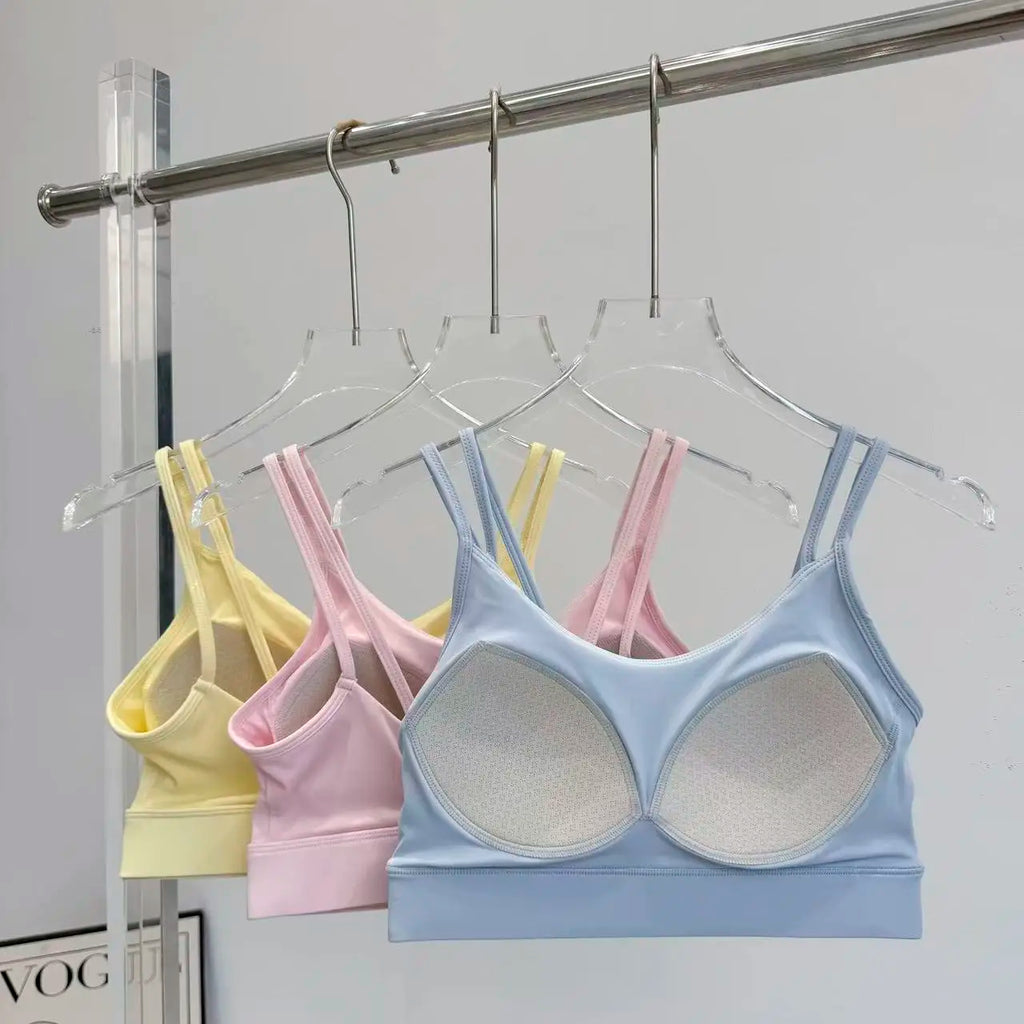 Sujetador Deportivo para Mujer, Resistente a Impactos y con Efecto Push-Up, Ropa Deportiva, Sujetador de Yoga de Secado Rápido para Verano y Alta Intensidad