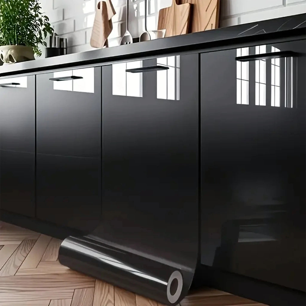 Pegatinas de Pared Lisas de Alto Brillo para Muebles, Película de PVC Perlada, Papel Tapiz Impermeable, Decoración DIY para Habitaciones, Armarios y Cocinas