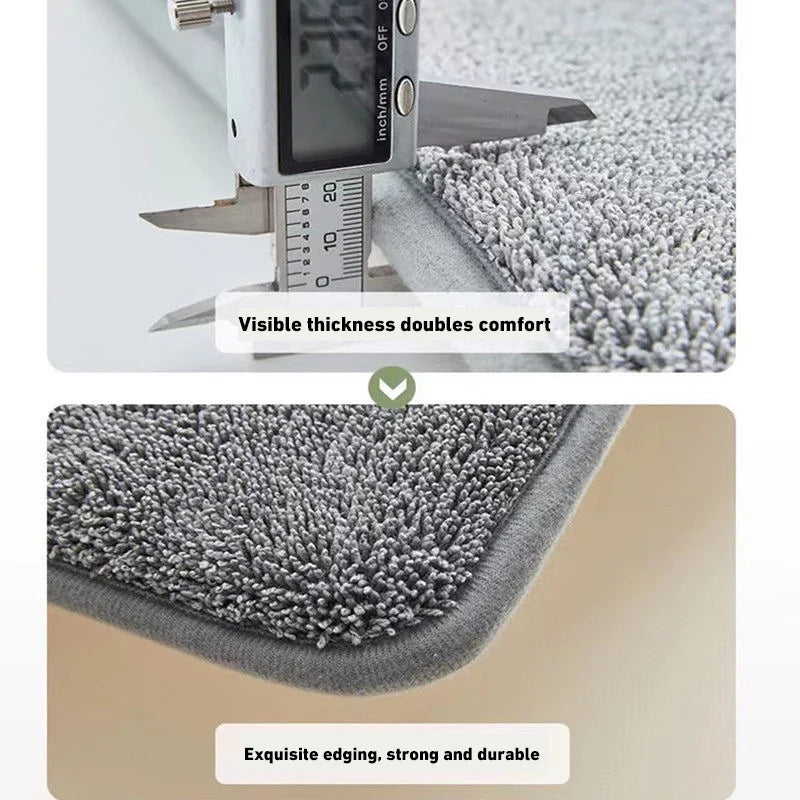 Alfombra de Piso Súper Absorbente, Alfombra de Baño Súper Absorbente, Alfombra de Baño Antideslizante de Terciopelo Coral, Alfombra de Puerta, Alfombra Antideslizante para Baño