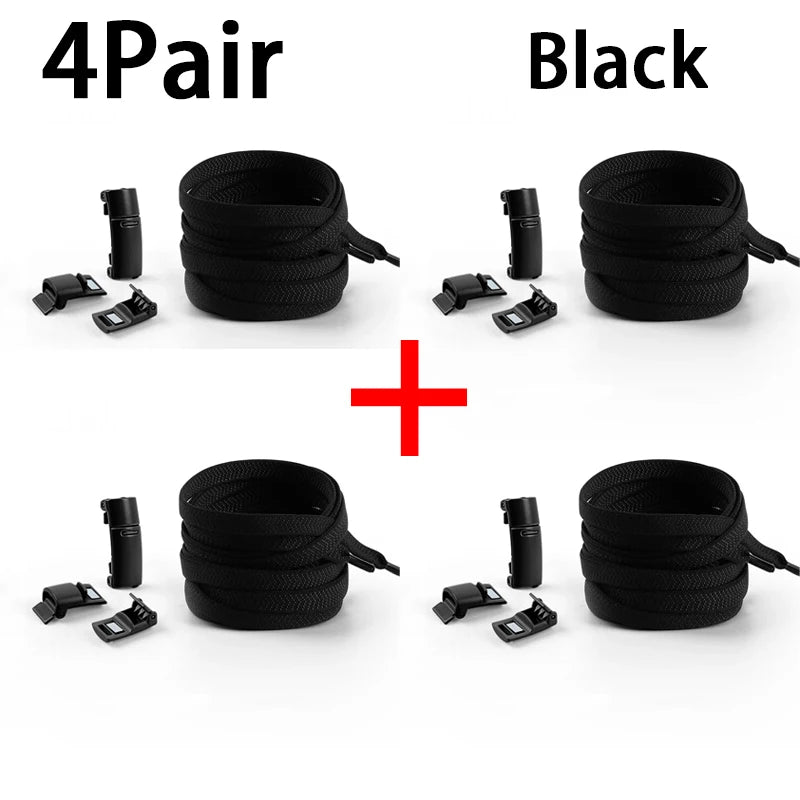 Cordones Elásticos para Zapatillas, Cordones Planos de Algodón, Cordones con Hebilla Magnética Mejorada, Cordones sin Atar para Niños y Adultos