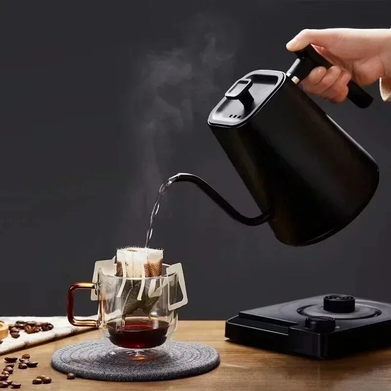 Hervidor eléctrico de cuello de cisne de 1200W con Control de temperatura, hervidor eléctrico para café y té, cafetera de 110v/220v