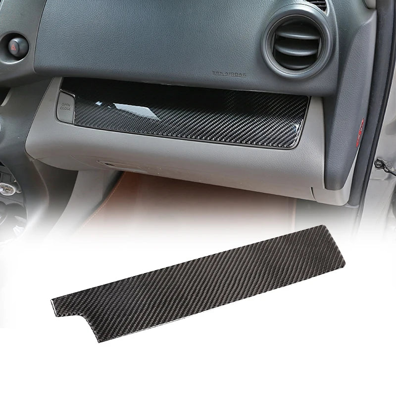 Para Toyota Rav4 RAV 4 2006-2012 fibra de carbono Control central de coche copiloto Panel de tablero cubierta accesorios de coche