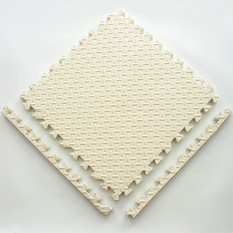 12 Uds. Alfombra de espuma para juegos de bebés, tapete de rompecabezas para niños, baldosas de ejercicio entrelazadas, baldosas de suelo, alfombra de juguete, alfombra suave 30*30*1cm