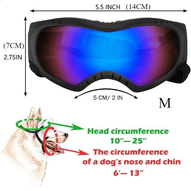 LETVIA Gafas para perros Gafas de sol con protección UV para mascotas para perros medianos Gafas específicas para mascotas al aire libre A prueba de viento A prueba de arena para senderismo