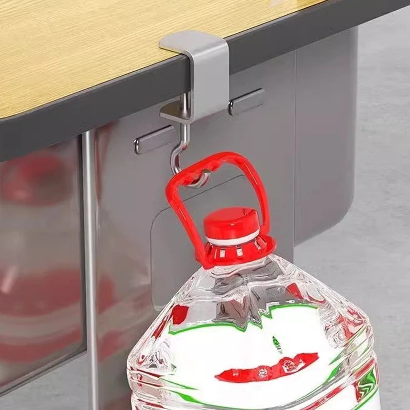 360 °   Ganchos de mesa giratorios de acero debajo del escritorio para colgar mochilas, llaves, toallas, instalación desmontable y no destructiva