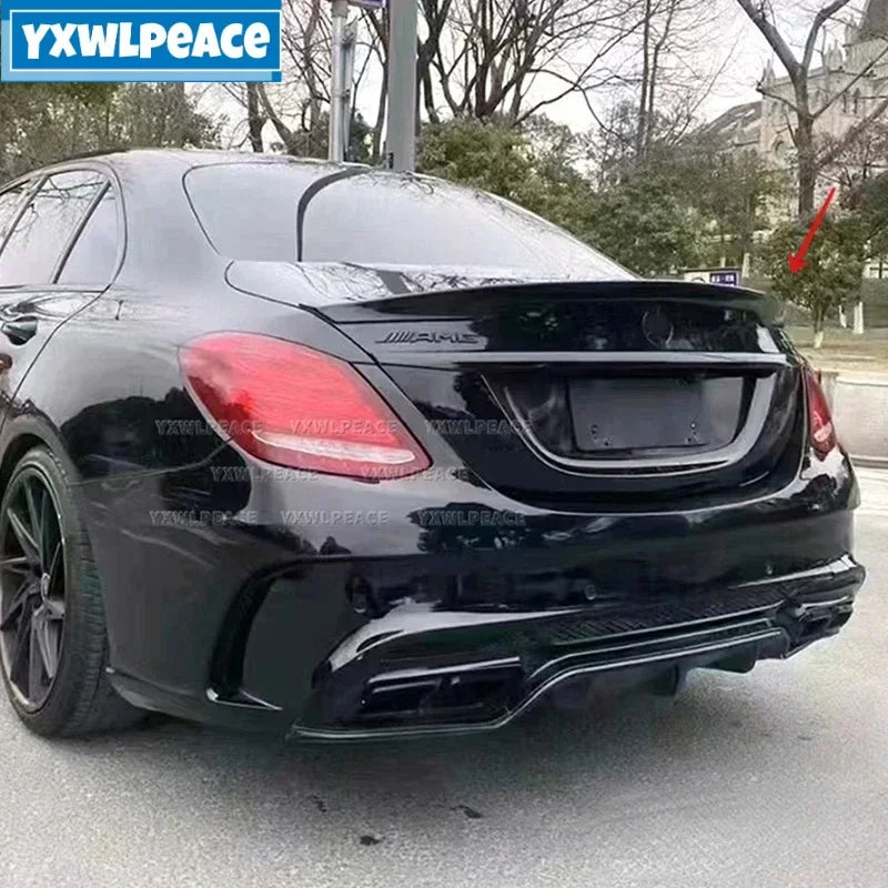 Alerón trasero para maletero de coche, accesorio de ABS, estilo Butson, W205 para Mercedes, 2015-2019, C200, C250, C300, C350, C400, C450, C220, 4 puertas