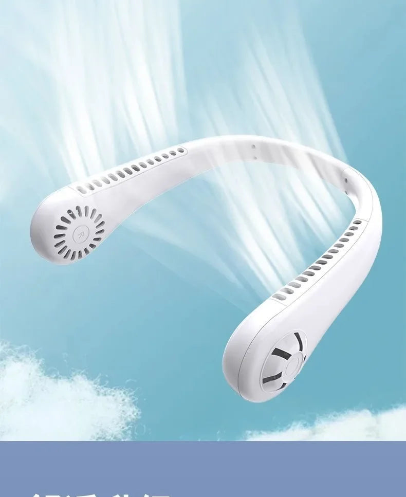 Nuevo Mini Ventilador de Cuello 2026, Portátil, Sin Aspas, Recargable, Enfriador de Aire, 3 Velocidades, Mini Ventilador Deportivo de Verano, Larga Duración para Exteriores