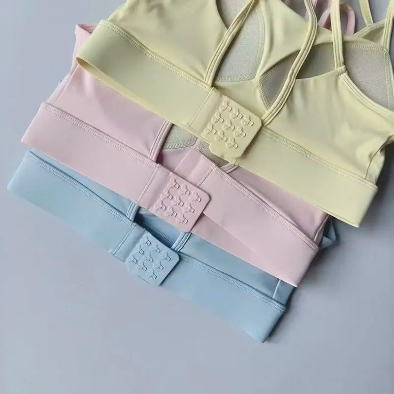 Sujetador Deportivo para Mujer, Resistente a Impactos y con Efecto Push-Up, Ropa Deportiva, Sujetador de Yoga de Secado Rápido para Verano y Alta Intensidad