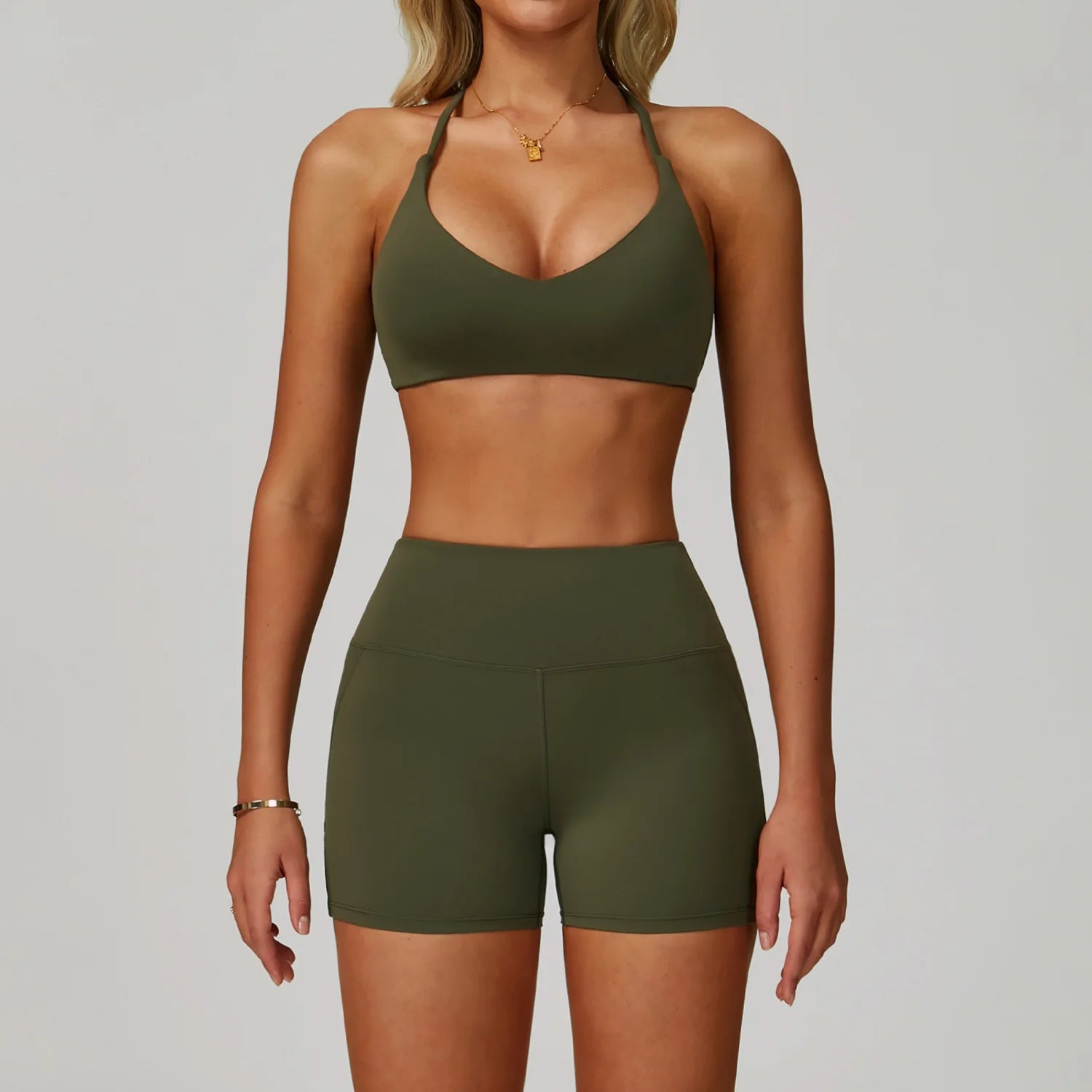 Conjuntos de 2 uds de chándal para mujer, ropa deportiva, conjuntos de Yoga, ropa deportiva, sujetador de entrenamiento, conjunto de mallas de cintura alta, ropa de gimnasio, trajes deportivos