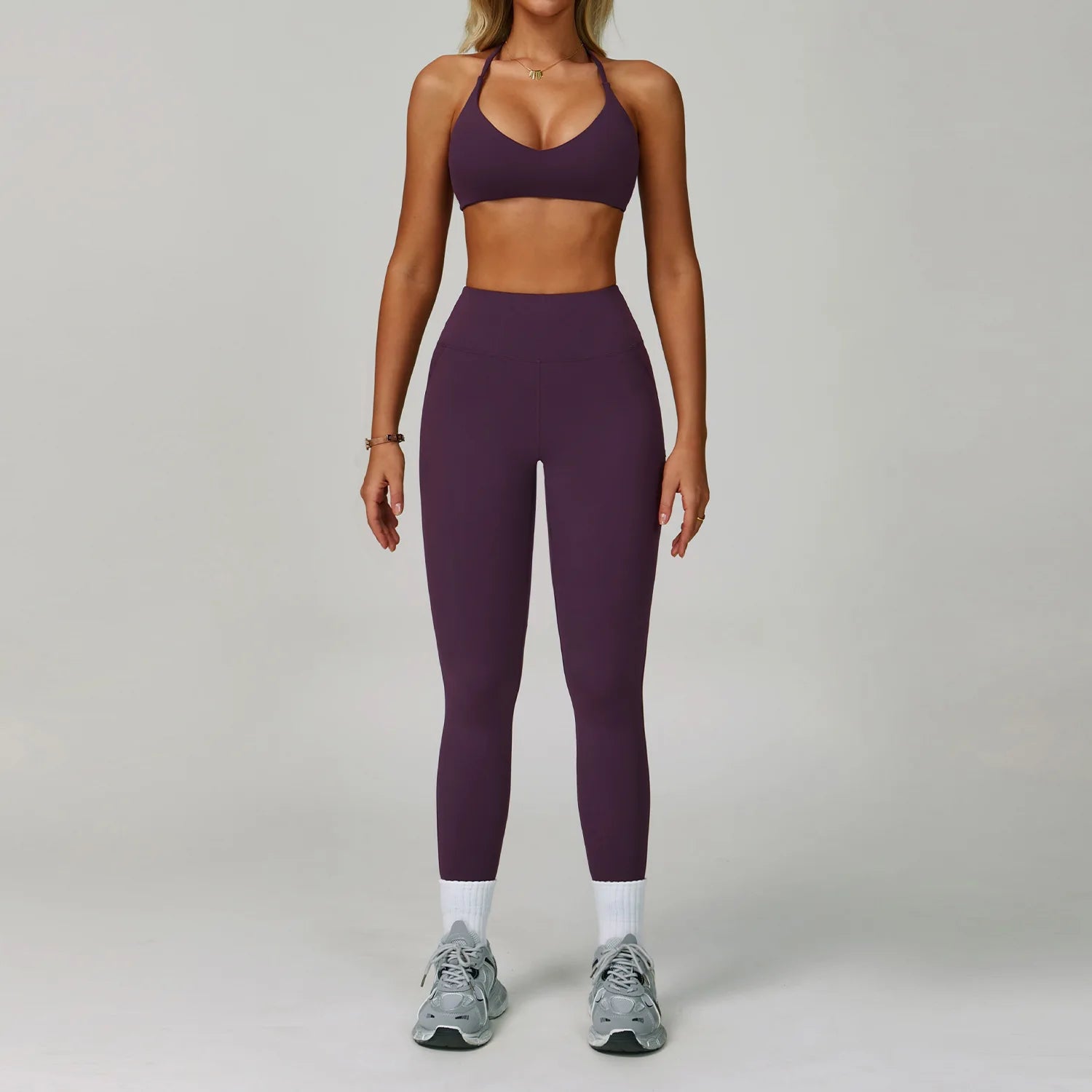 Conjuntos de 2 uds de chándal para mujer, ropa deportiva, conjuntos de Yoga, ropa deportiva, sujetador de entrenamiento, conjunto de mallas de cintura alta, ropa de gimnasio, trajes deportivos