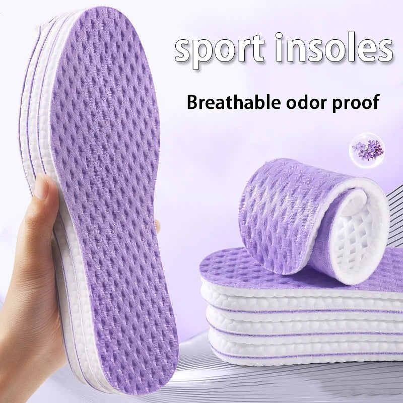 Plantillas deportivas de PU que absorben los golpes, plantilla fresca transpirable de verano, plantillas para zapatos para hombres y mujeres, 2 uds./4 Uds.