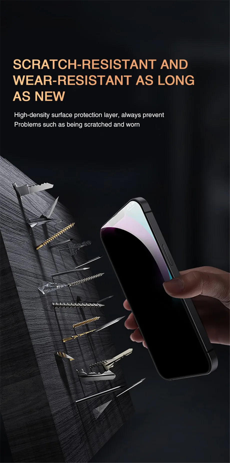 2 unidades de protector de pantalla antiespía de cubierta completa para iPhone 11 12 13 14 PRO MAX 6 7 8 Plus XS X XR de vidrio templado de privacidad