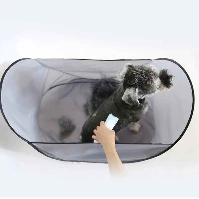 Nueva Bolsa de Red para Almacenamiento de Pelo de Mascotas, Cesta Impermeable Ajustable para Esquilado y Recorte Fácil, Suministros de Limpieza para Mascotas