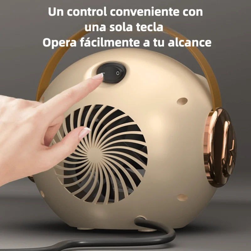 Calentador Eléctrico Portátil para Oficina, Calentador y Ventilador de 1500W, Calentador de Escritorio para Oficina y Hogar, Protección Contra Sobrecalentamiento y Volteo