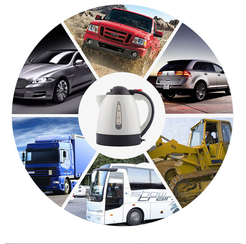 Hervidor de coche portátil, venta al por mayor, camión grande, hervidor eléctrico de 12v y 24v, encendedor de cigarrillos, taza para hervir té, 1000ML