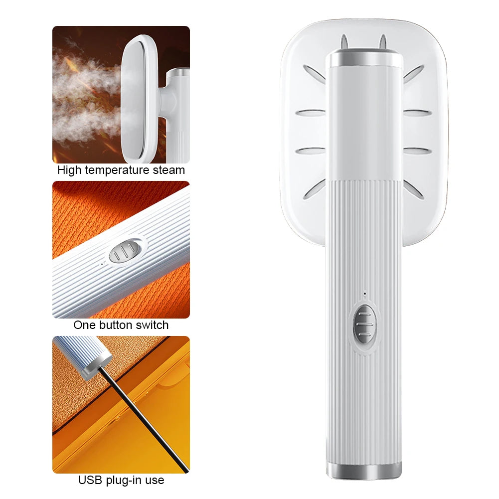 Máquina de planchar portátil 360 °   Plancha de mano para planchar, plancha de vapor doméstica alimentada por USB para planchar ropa de tela